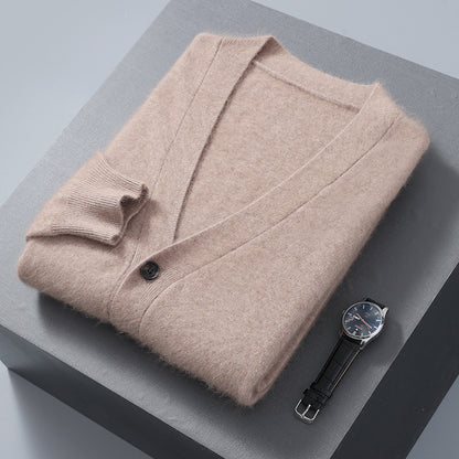Men's V-neck Button Cardigan Knitted Long Sleeve