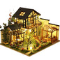 Vintage Asian Craft Wooden Puzzle House Kit