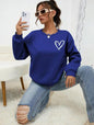 Heart Shape Printed Sweatshirt