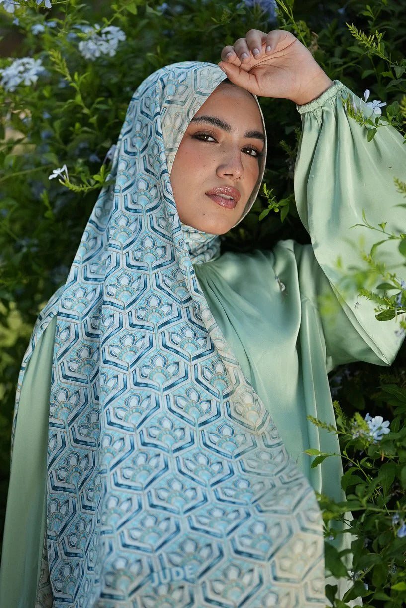 Satin Printed Hijab