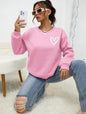 Heart Shape Printed Sweatshirt