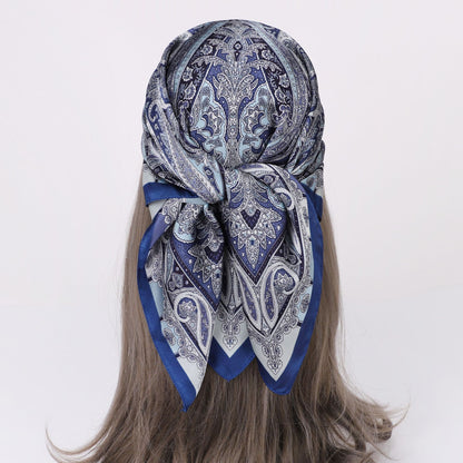 Printed Scarf Silk-like Fashion