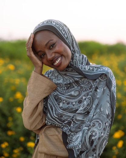 Satin Printed Hijab