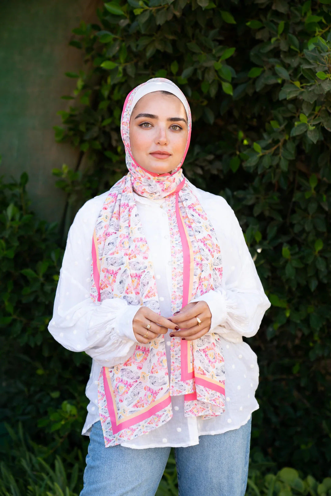 Satin Printed Hijab