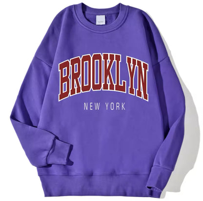 Printed Crew Neck Sweatshirt Women