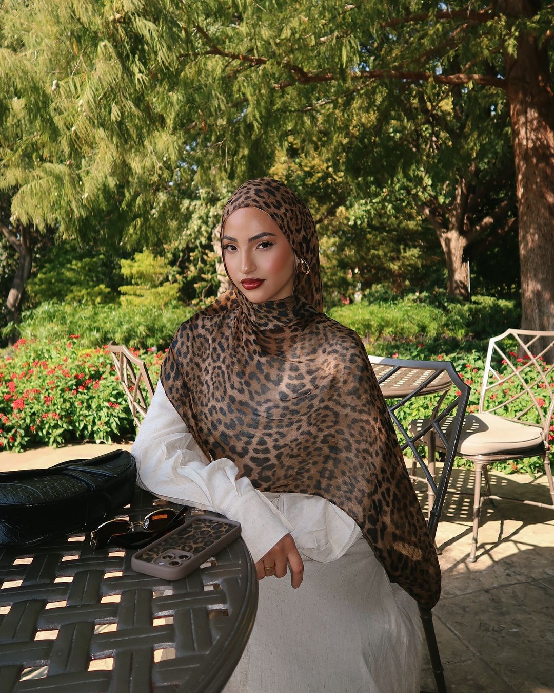 Satin Printed Hijab