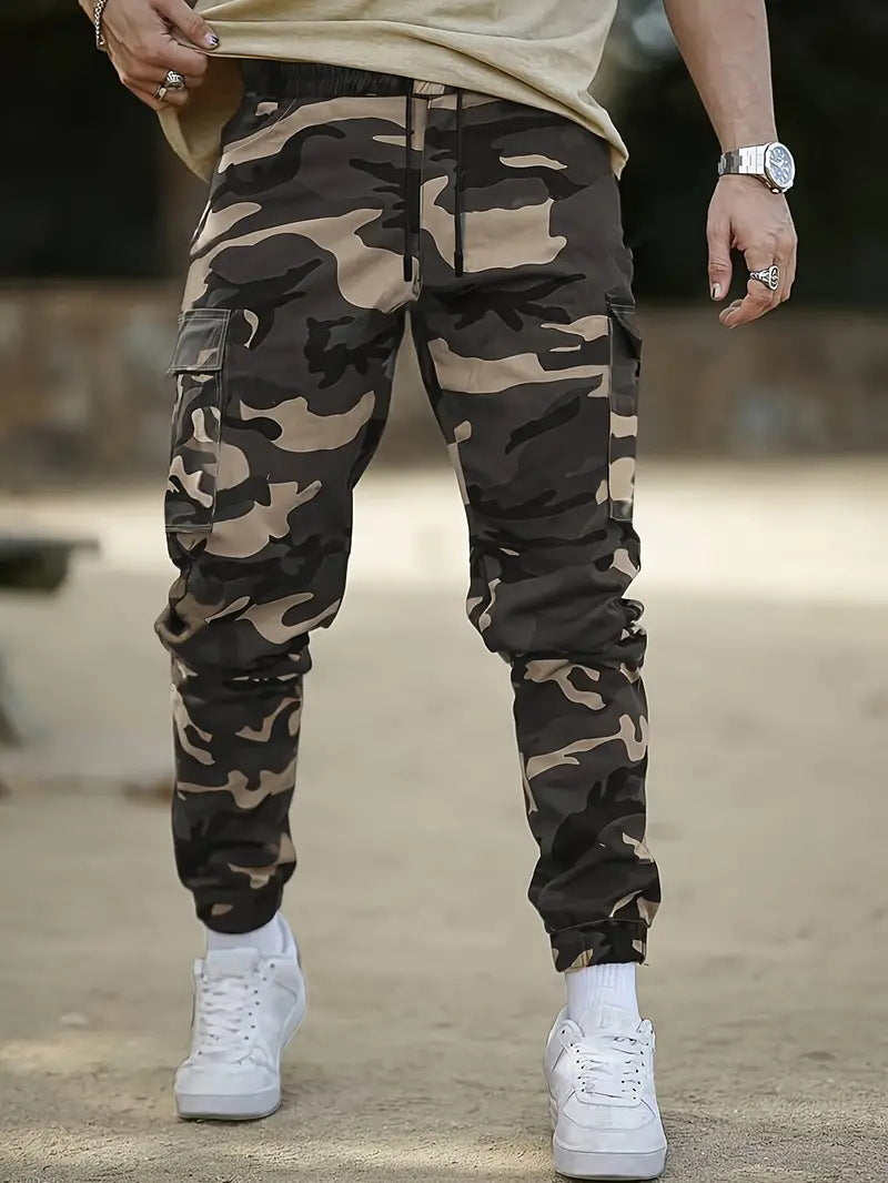 Retro Multi-pocket Camouflage Cargo Pants