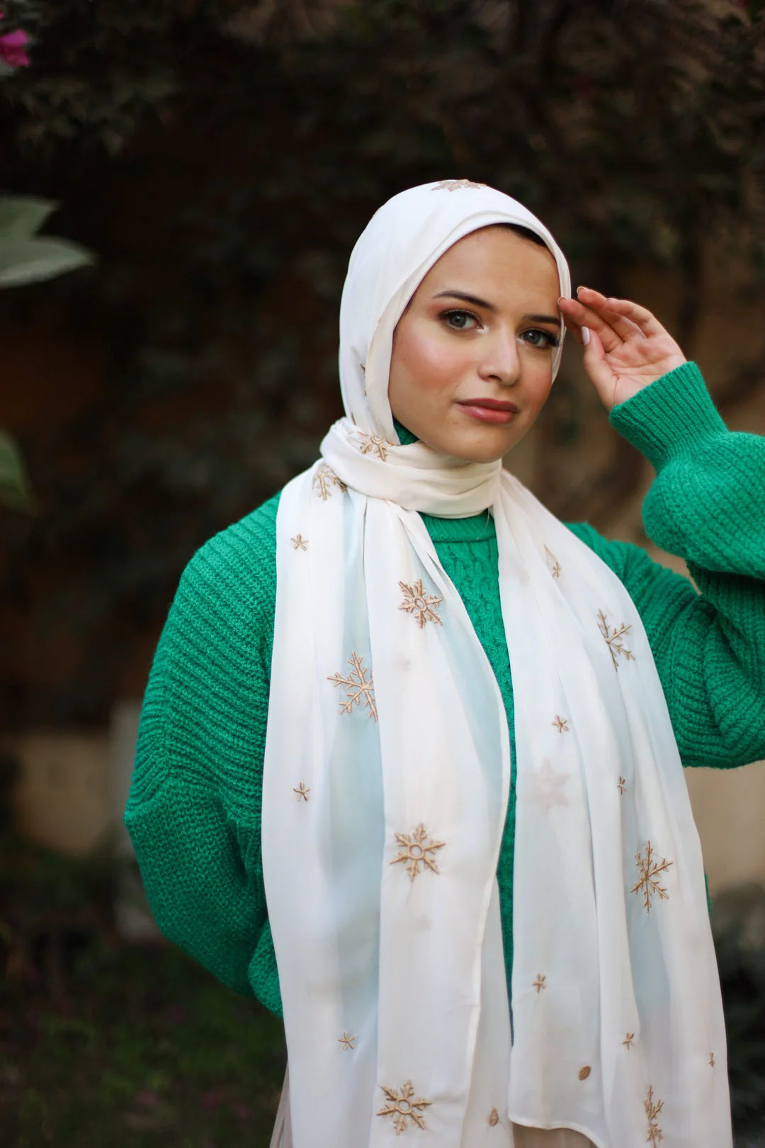 Satin Printed Hijab
