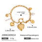 Love Chain Bracelet Fashion Titanium Steel Pearl Bow Bracelet
