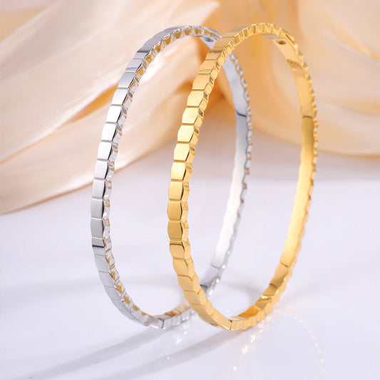 Ins Irregular Honeycomb-shaped Bracelet Fashion Minimalist Titanium