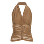 Summer Women Clothing Sexy V neck Halter Spaghetti Straps Vest Mesh