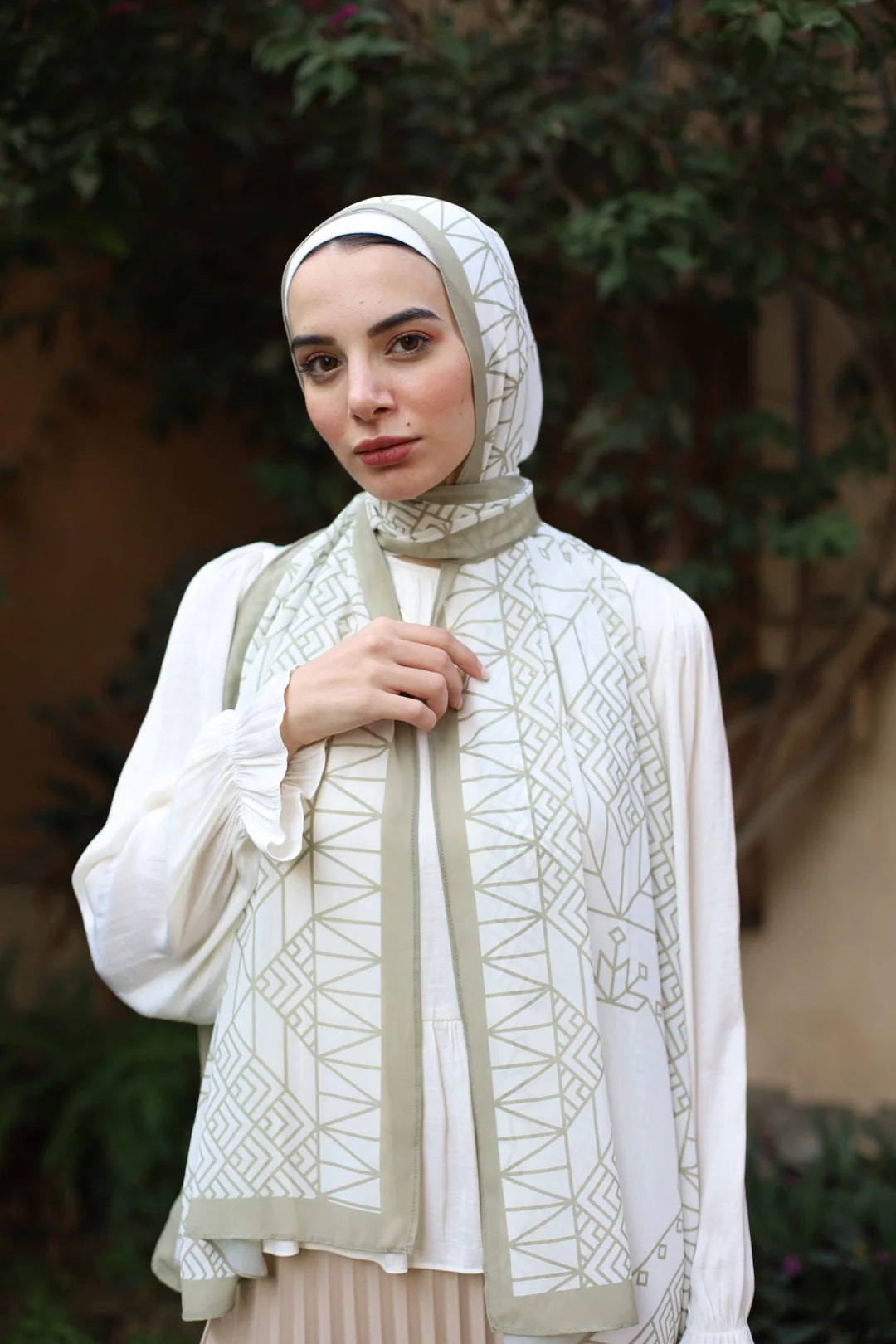 Satin Printed Hijab