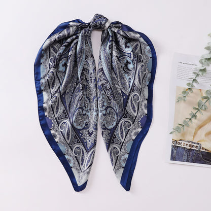Printed Scarf Silk-like Fashion