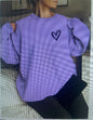 Heart Shape Printed Sweatshirt