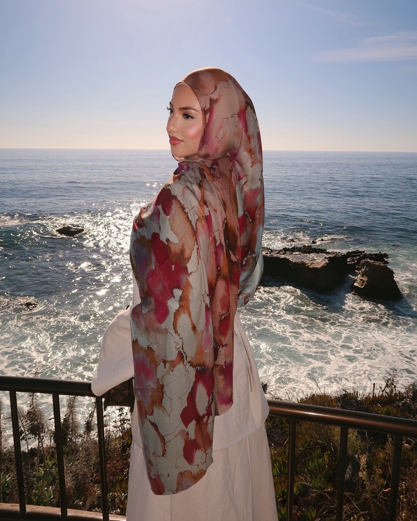 Satin Printed Hijab