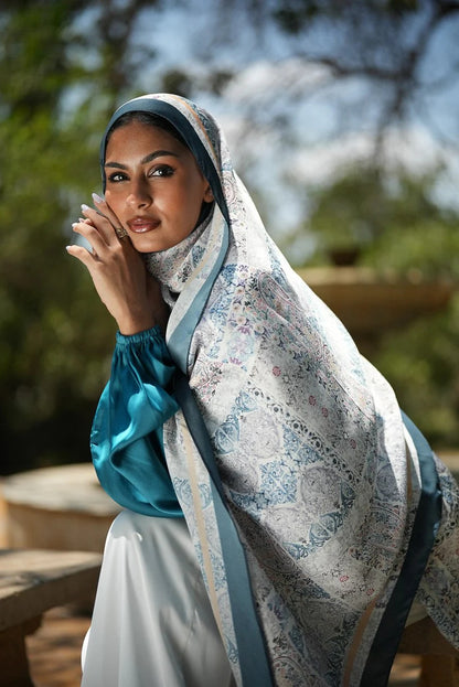 Satin Printed Hijab