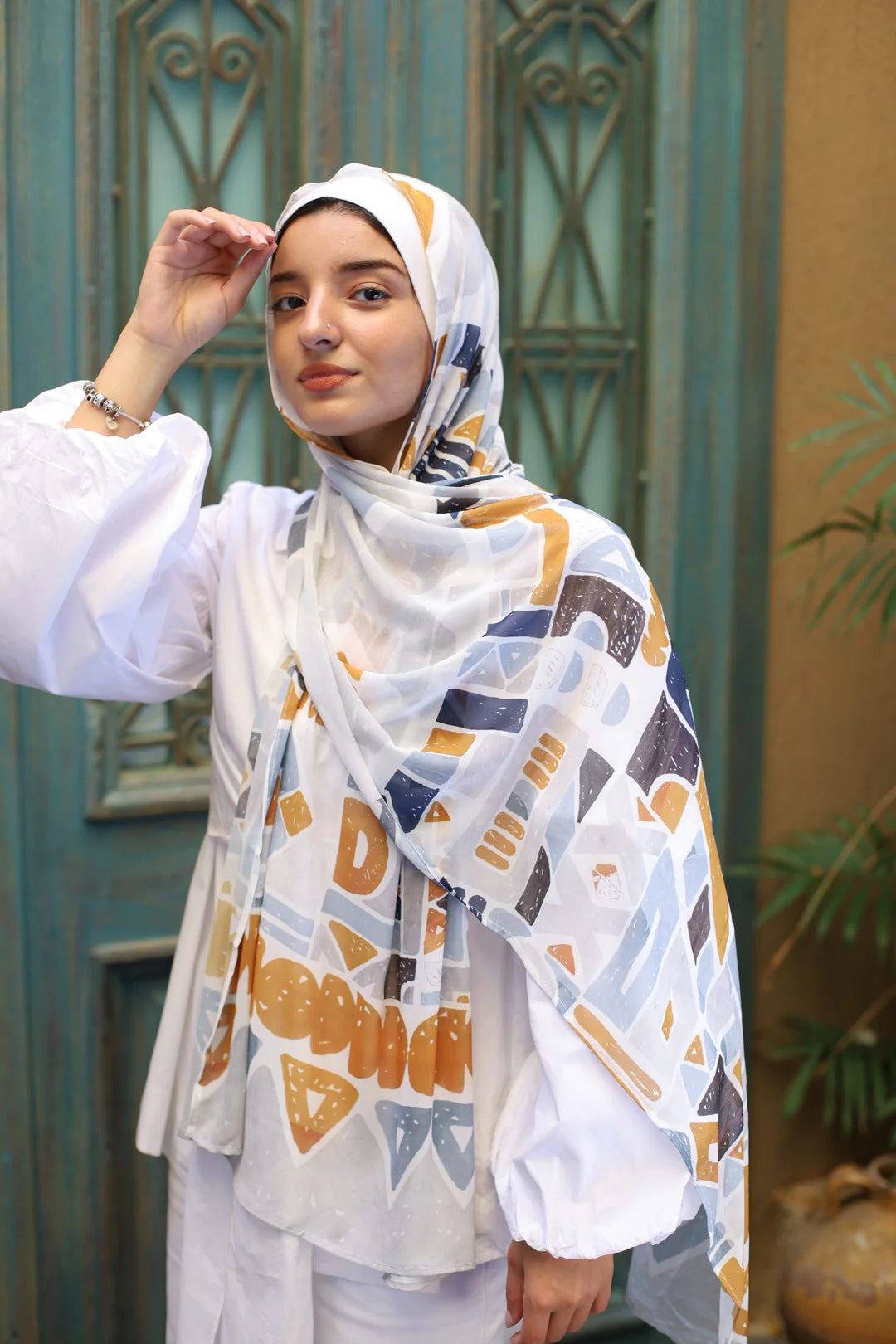 Satin Printed Hijab
