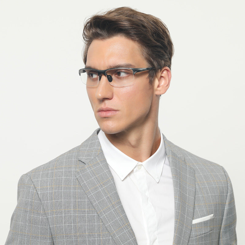 Men's Sports Plain Half-frame Optical Glasses Frame