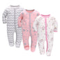 MiniSnug™ – Long Sleeve Baby Romper with Animal Print