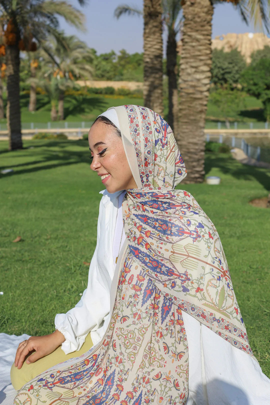 Satin Printed Hijab