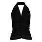 Summer Women Clothing Sexy V neck Halter Spaghetti Straps Vest Mesh