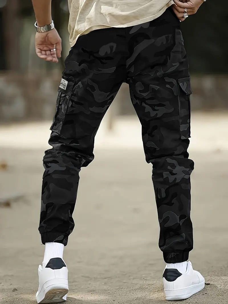 Retro Multi-pocket Camouflage Cargo Pants