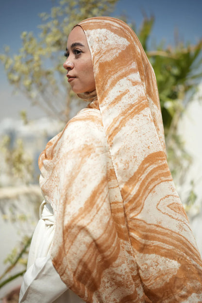 Satin Printed Hijab