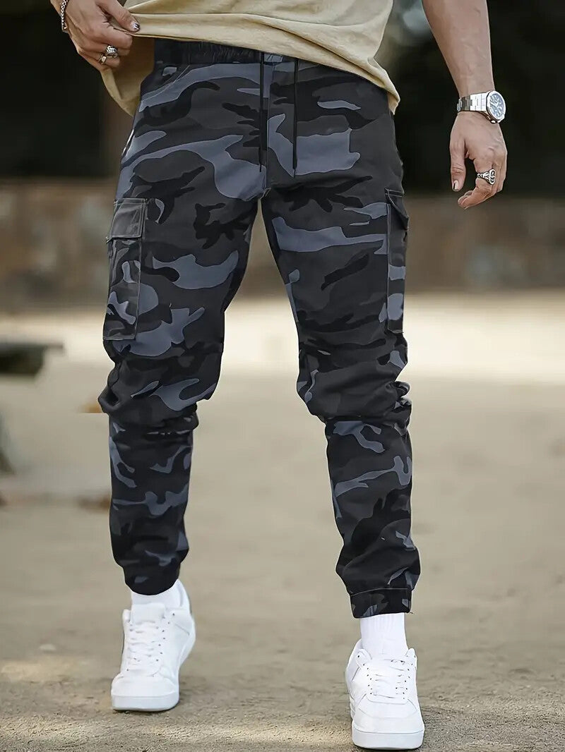 Retro Multi-pocket Camouflage Cargo Pants