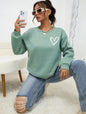 Heart Shape Printed Sweatshirt