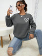 Heart Shape Printed Sweatshirt