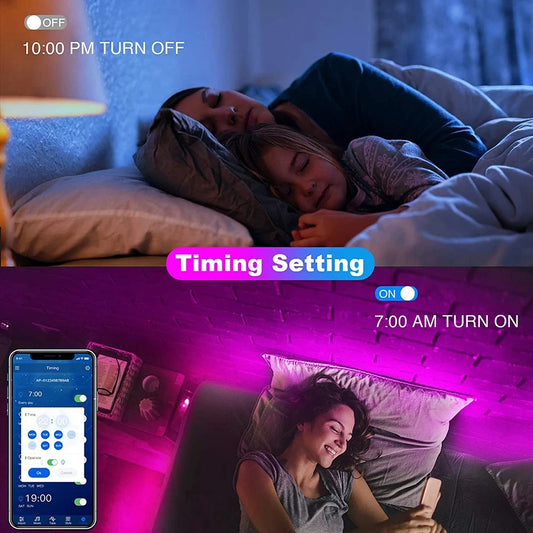 Bluetooth LED Strip Lights Smart SMD 5050 APP Remote Control Flexible