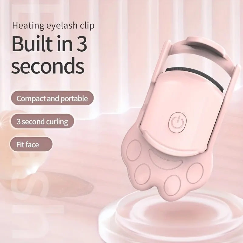Electric Heated Eyelash Curler For Lasting Styling Portable Lash Lift