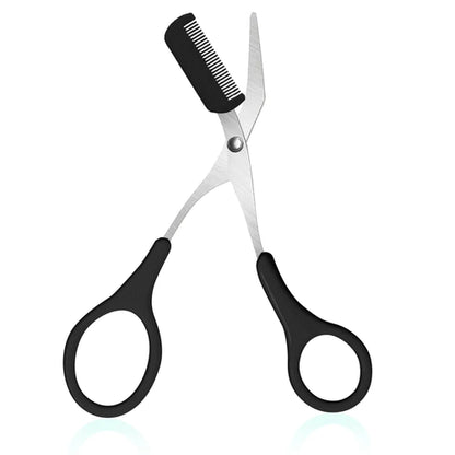 Eyebrow Trimmer, Stainless Steel Eyebrow Scissors With Comb, Eyebrow