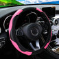 PU Carbon Fiber Leather Car Steering Wheel Cover without Inner Ring