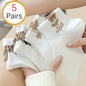 5/10/20 Pairs Women Cartoon Teddy Bear Patterned Ankle Socks Versatile