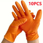 Heavy Duty Orange Nitrile Gloves 8Mil Industrial Disposable Gloves