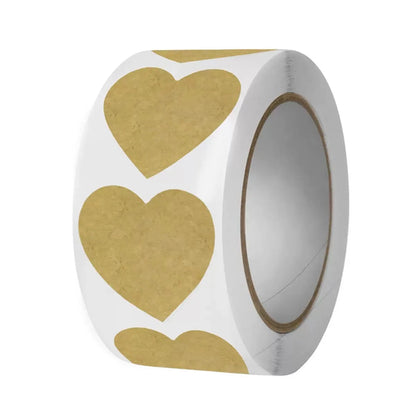 500 pcs / 1 roll ，kraft round self-adhesive label paper items