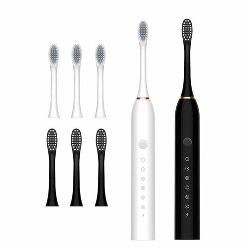 Ultrasonic Electric Toothbrush Rechargeable USB for Adults 6 Modes