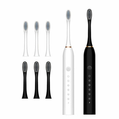 Ultrasonic Electric Toothbrush Rechargeable USB for Adults 6 Modes