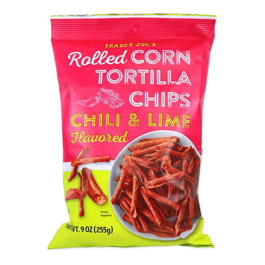 Trader Joe's Chili and Lime Flavored Rolled Corn Tortilla Chips,