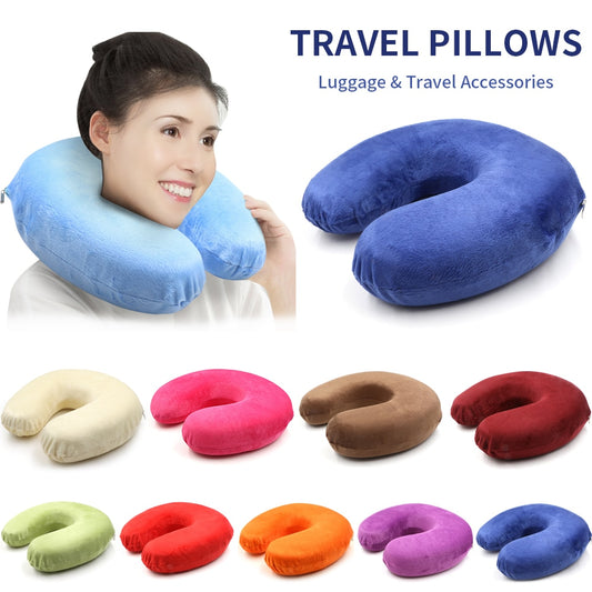 Travel U Shaped Pillow Memory Foam Neck Support