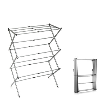 Folding and Extendable Metal Clothes Dryer with 3 Levels Cloxy