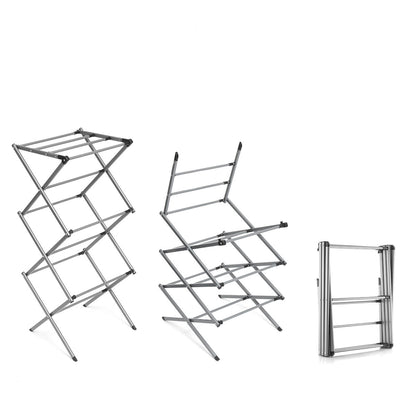 Folding and Extendable Metal Clothes Dryer with 3 Levels Cloxy