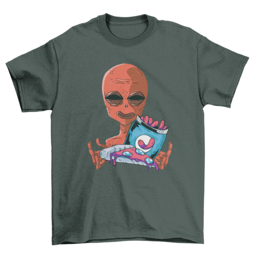 Alien Snacks Outer Space UFO Unisex Tshirt