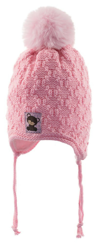Infant & Toddler Knitted Winter Beanie with Furry Lined Earflaps For