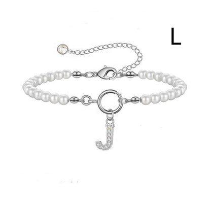 2024 New Fashion Toggle Clasp Initial Bracelet Women A-Z Letter
