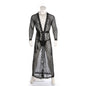 Men's Polka Dot Japanese Kimono Long Silky Lace Bathrobe