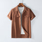 Retro Lapels Workwear Breathable Men's Shirt