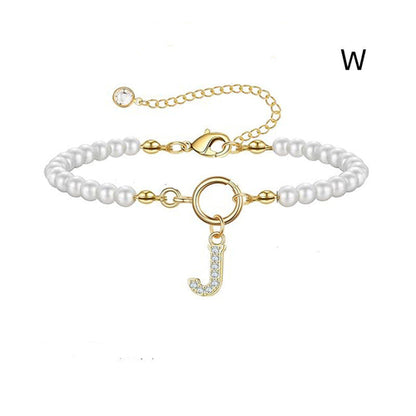 2024 New Fashion Toggle Clasp Initial Bracelet Women A-Z Letter