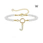 2024 New Fashion Toggle Clasp Initial Bracelet Women A-Z Letter